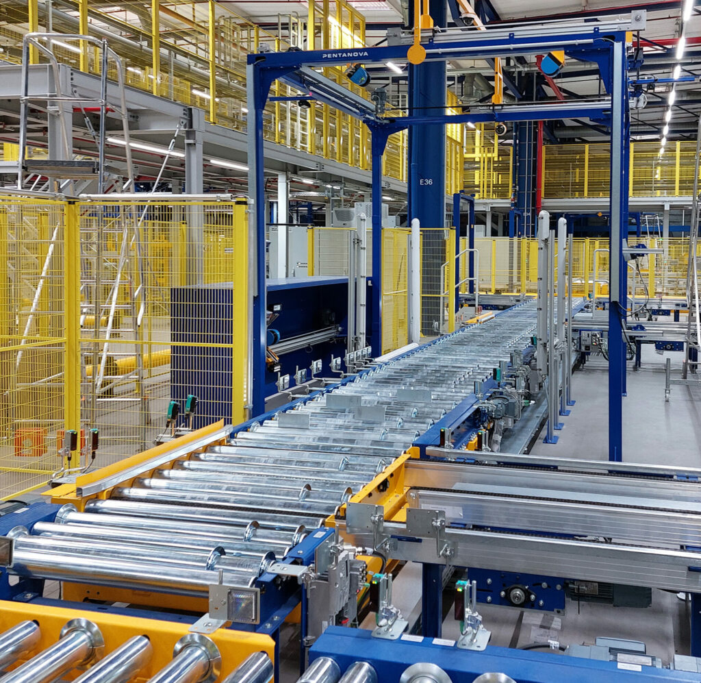 floor conveyor technology from pentanova develops roller conveyor for industrial plant